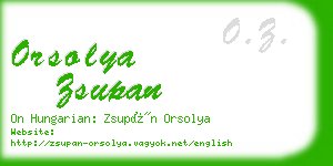 orsolya zsupan business card